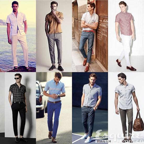 Short-Sleeved Shirt + Trousers Chinos