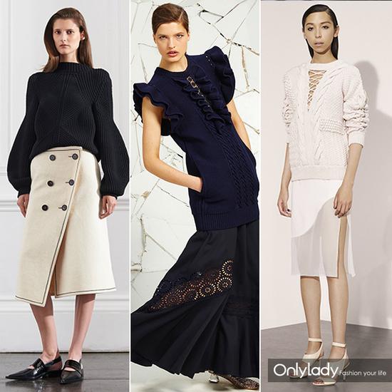 从左至右：Victoria Beckham、Sonia Rykiel、Prabal Gurung