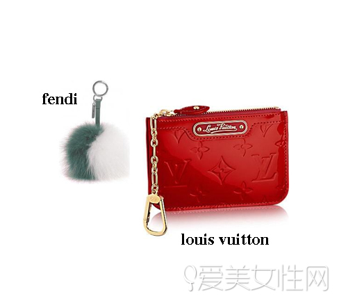 Louis Vuitton卡包和Fendi挂坠